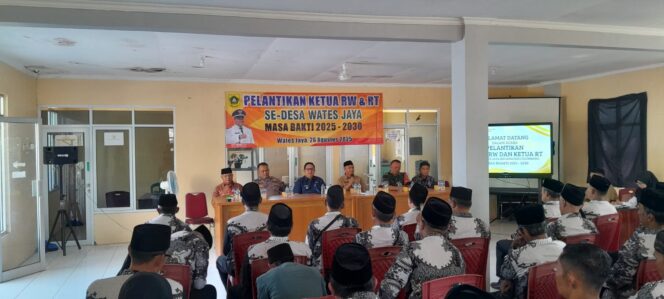 
					Pelantikan RT/RW se-Desa Wates Jaya Masa Bakti 2025–2030 Digelar di Kantor Desa