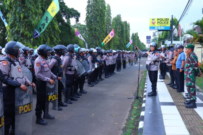 Polres Pekalongan Gelar Apel Kontinjensi Pengamanan Unjuk Rasa Bersama Forkopimda