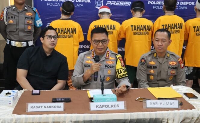 Polres Metro Depok Ungkap Kasus Ganja 78 Kilogram, Enam Tersangka Diamankan