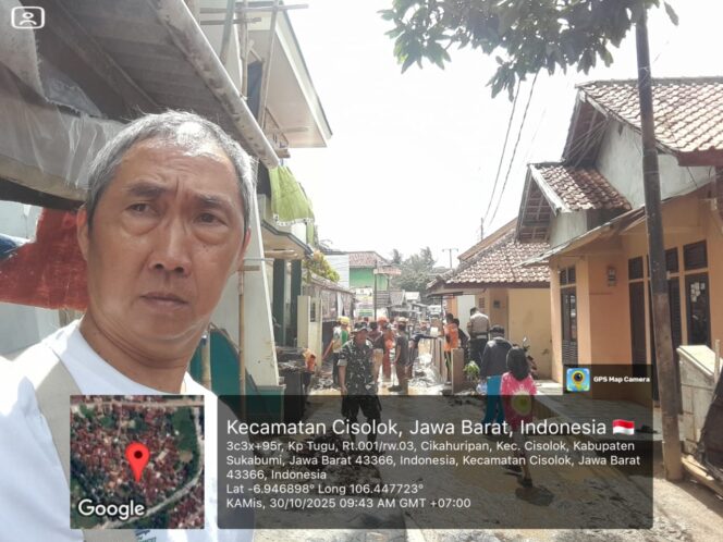 
					Pasca Banjir Bandang di Cisolok, Warga dan Tim Gabungan Gotong Royong Bersihkan Lingkungan