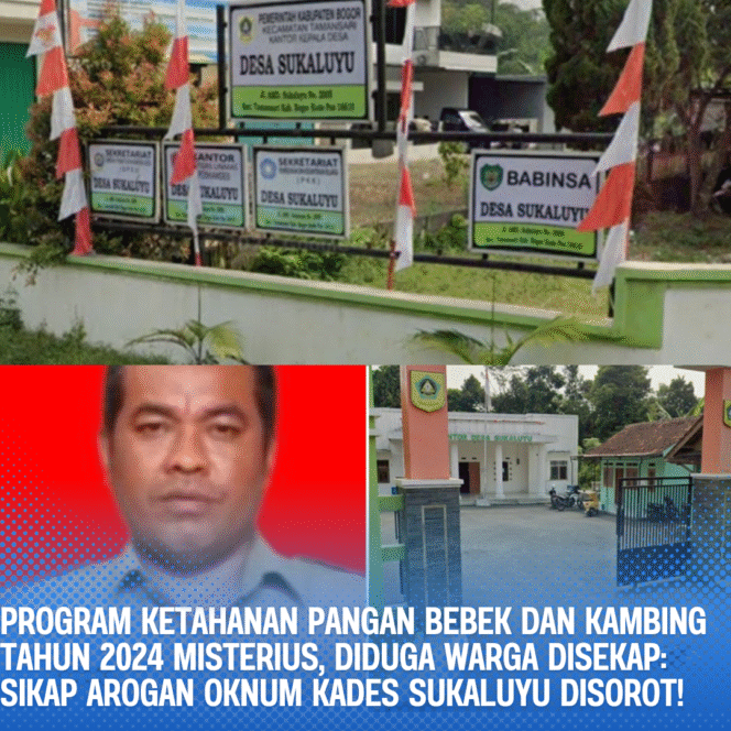 
					Program Ketahanan Pangan Bebek dan Kambing Tahun 2024 Misterius, Diduga Warga Disekap: Sikap Arogan Oknum Kades Sukaluyu Disorot!