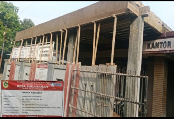 
					Pemdes Sukamanah Manfaatkan Anggaran Bankeu Kab Bogor untuk Rehabilitasi Kantor Desa