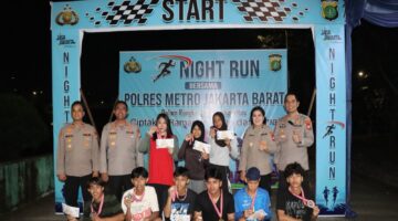 Polres Metro Jakarta Barat Gelar Kegiatan Balap Lari Night Run Yang Sedang Viral, Ajak Remaja Isi Ramadan dengan Hal Positif