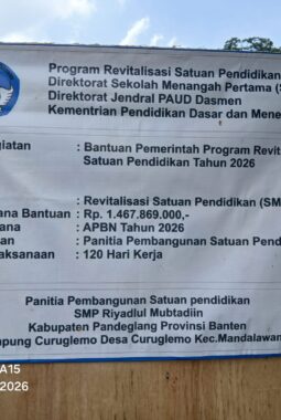 Program Revitalisasi SMP Riyadlul Mubtadiin Disorot, Upah Pekerja Dinilai Terlalu Rendah