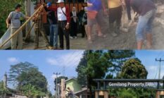 WARGA BERGOTONG ROYONG MEMULAI PEMBANGUNAN GAPURA PERUMAHAN GEMILANG PROPERTY LIDO