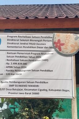 Revitalisasi SMP Siliwangi Mandiri Telan Anggaran Rp2,49 Miliar, Ketua Panitia Sebut Detail Proyek Diketahui Kepala Sekolah